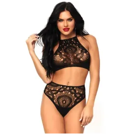 LEG AVENUE - ENSEMBLE 2 PIÈCES HAUT ET CULOTTE S-M