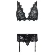 LIVCO CORSETTI FASHION - BELITA LC 90231 BRA PANTY GARTER BELT BLACK L-XL