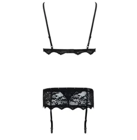 LIVCO CORSETTI FASHION - BELITA LC 90231 BRA PANTY GARTER BELT BLACK L-XL