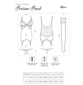 LIVCO CORSETTI FASHION - PERSINNE PEACH SET CORSET PANTY MEDIAS S-M
