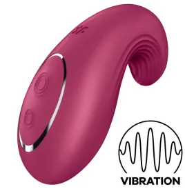 SATISFYER - VIBRATORE DA APPOGGIO DIPPING DELIGHT ROSSO