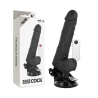 BASECOCK - VIBRADOR REALÍSTICO CONTROL REMOTO NATURAL CON TESTÍCULOS 19.5 CM -O- 4 CM