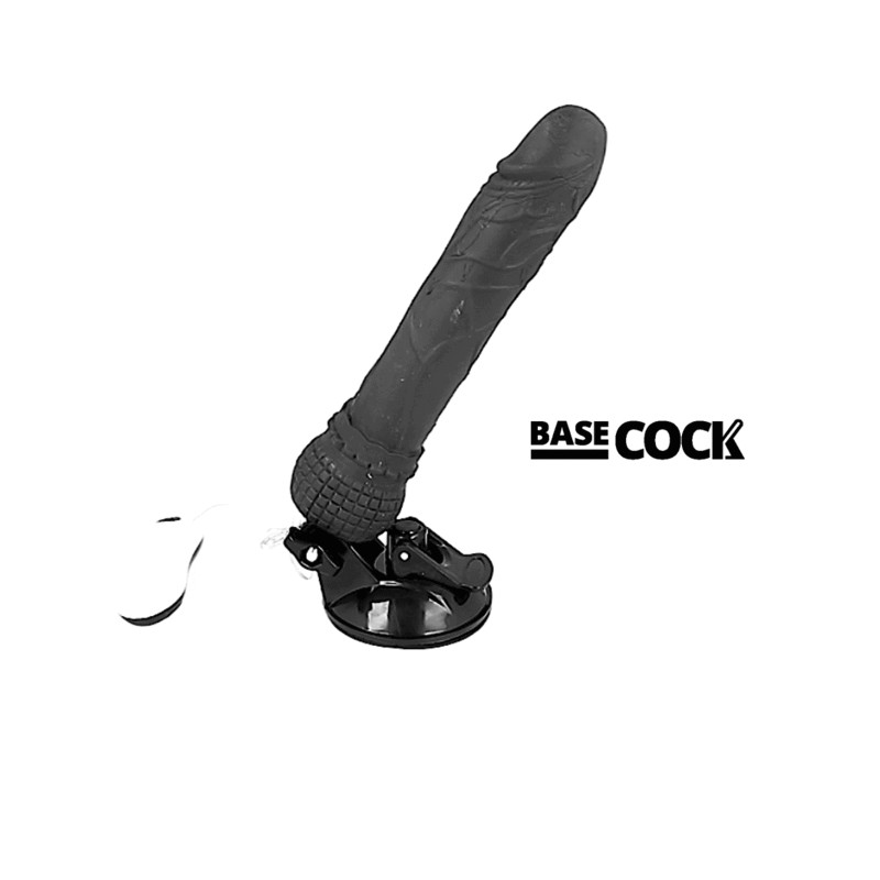 BASECOCK - VIBRADOR REALÍSTICO CONTROL REMOTO NATURAL 19.5 CM -O- 4 CM