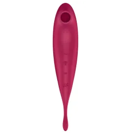 SATISFYER - STIMOLATORE E VIBRATORE TWIRLING PRO ROSSO