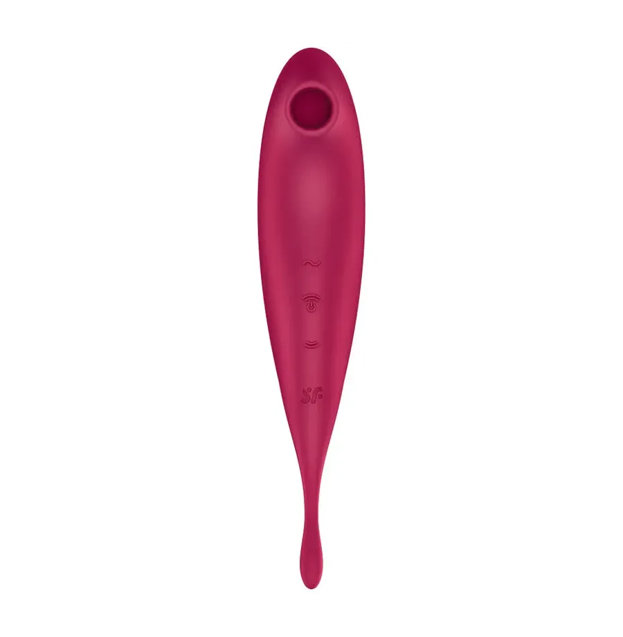 SATISFYER - STIMOLATORE E VIBRATORE TWIRLING PRO ROSSO
