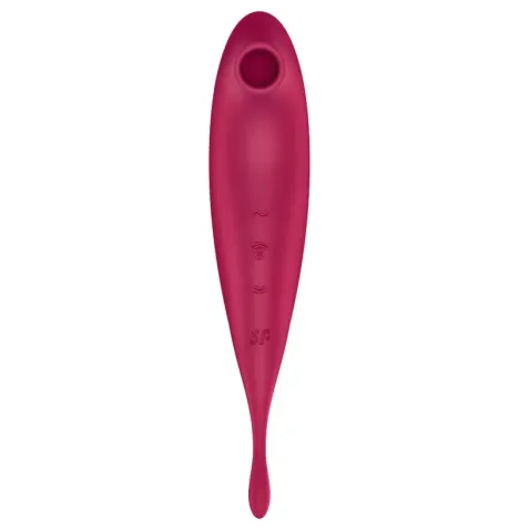 SATISFYER - TWIRLING PRO ESTIMULADOR Y VIBRADOR APP ROJO