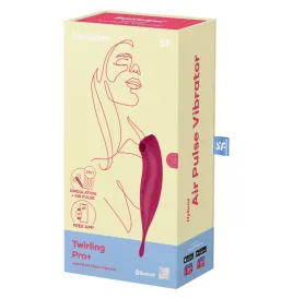 SATISFYER - STIMOLATORE E VIBRATORE TWIRLING PRO ROSSO