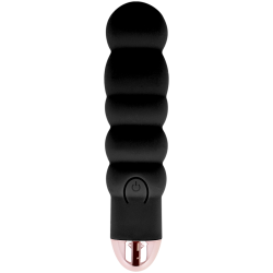 DOLCE VITA - AUFLADBARER VIBRATOR SECHS SCHWARZ 7 GESCHWINDIGKEITEN