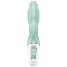 SATISFYER - AIR PUMP BUNNY 5 INFLATABLE RABBIT VIBRATOR APP GREEN