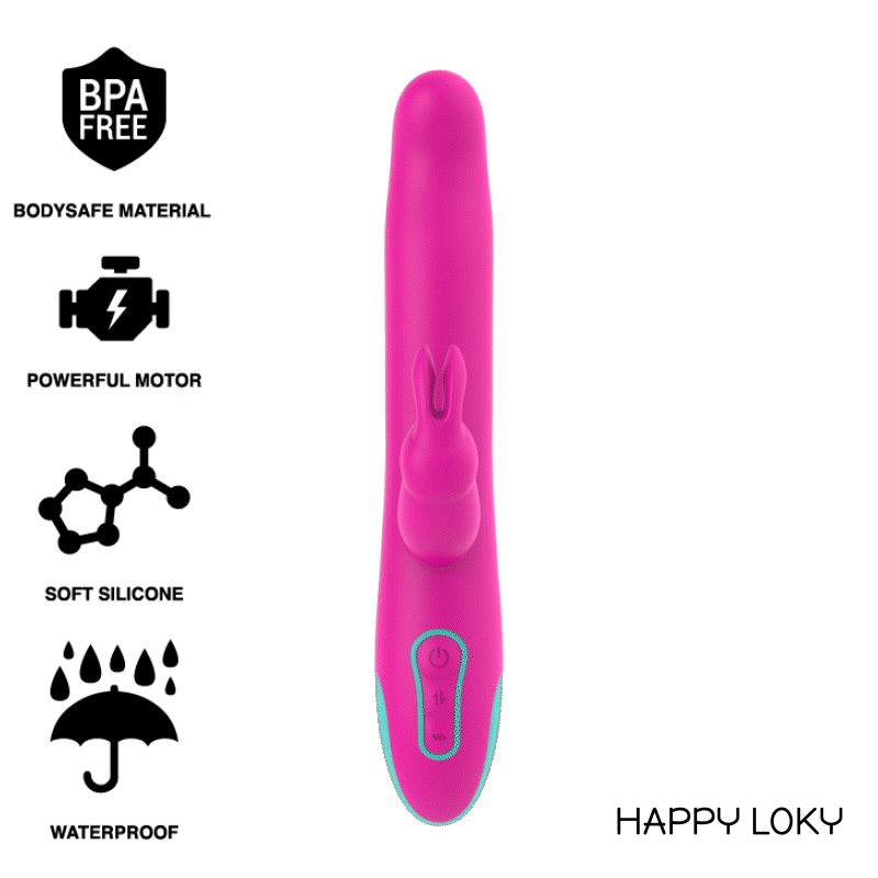 HAPPY LOKY - PLUTO VIBRATORE RABBIT E ROTATORE TELECOMANDO WATCHME