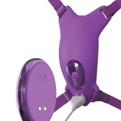 FANTASY FOR HER - BUTTERFLY HARNESS, VIBRATING RECHARGEABLE and REMOTE CONTROL PURPLE