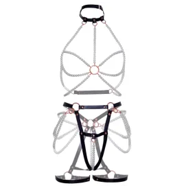 LEG AVENUE - REGGISENO CON IMBRAGATURA E GIACCHIERA PERLA S