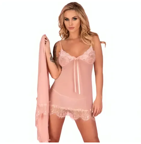 LIVCO CORSETTI FASHION - BABYDOLL HYEONA 1710 THONG ROSE L