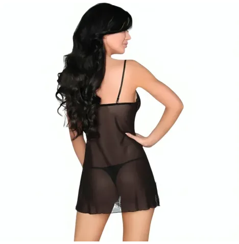 LIVCO CORSETTI FASHION - LUISE 1710 BABYDOLL THONG BLACK S