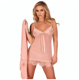 LIVCO CORSETTI FASHION - HYEONA 1710 BABYDOLL TANGA ROSA XL