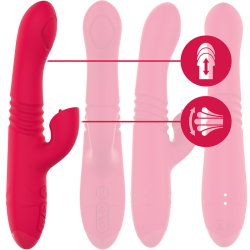 INTENSE - DUA MULTIFUNCTION RECHARGEABLE UP and DOWN VIBRATOR WITH RED TONGUE