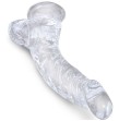 KING COCK - CLEAR REALISTIC CURVED PENIS WITH BALLS 16.5 CM TRANSPARENT KING COCK - CLEAR REALISTIC CURVED PENIS WITH BALLS 16.5 CM TRANSPARENT
