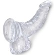 KING COCK - CLEAR PÉNIS COURBE RÉALISTE AVEC BOULES 16.5 CM TRANSPARENT KING COCK - CLEAR PÉNIS COURBE RÉALISTE AVEC BOULES 16.5 CM TRANSPARENT