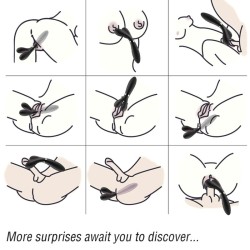 ARMONY - Y-WAND MASSAGER and VIBRATOR DOUBLE HEAD BLACK