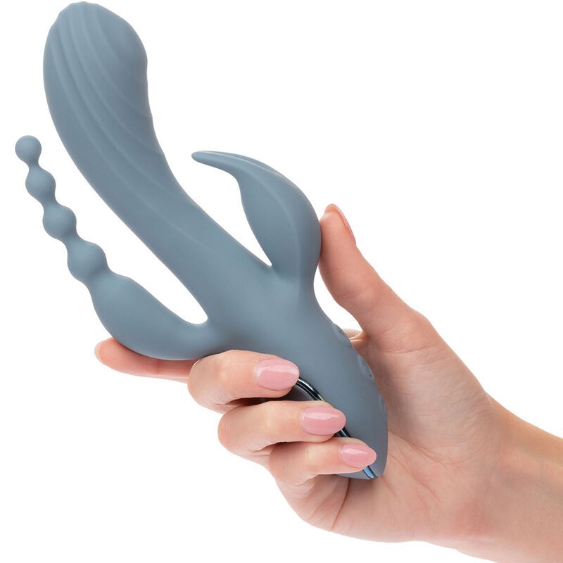 CALEXOTICS - VIBRATOR TRIPLE ECSTASY GRAU CALEXOTICS - VIBRATOR TRIPLE ECSTASY GRAU