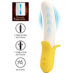 PRETTY LOVE - BANANA GEEK SUPER POWER 7 VIBRATIONS UPandDOWN SILICONE NOIR
