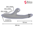 IBIZA - DOUBLE VIBRATOR CLAMPING BLACK IBIZA - DOUBLE VIBRATOR CLAMPING BLACK