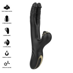 IBIZA - TWO DRAGONS DOUBLE VIBRATOR BLACK