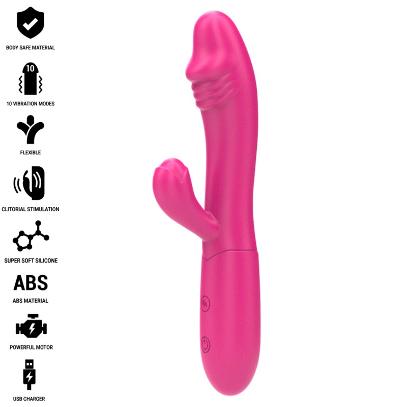 INTENSE - IVY FLEXIBLE VIBRATOR 10 VIBRATIONS WITH STIMULATING TONGUE PINK INTENSE - IVY FLEXIBLE VIBRATOR 10 VIBRATIONS WITH STIMULATING TONGUE PINK
