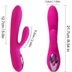 ARMONY - VIBRATEUR and STIMULATEUR FLEXIBLE EFFET CHALEUR FUCHSIA