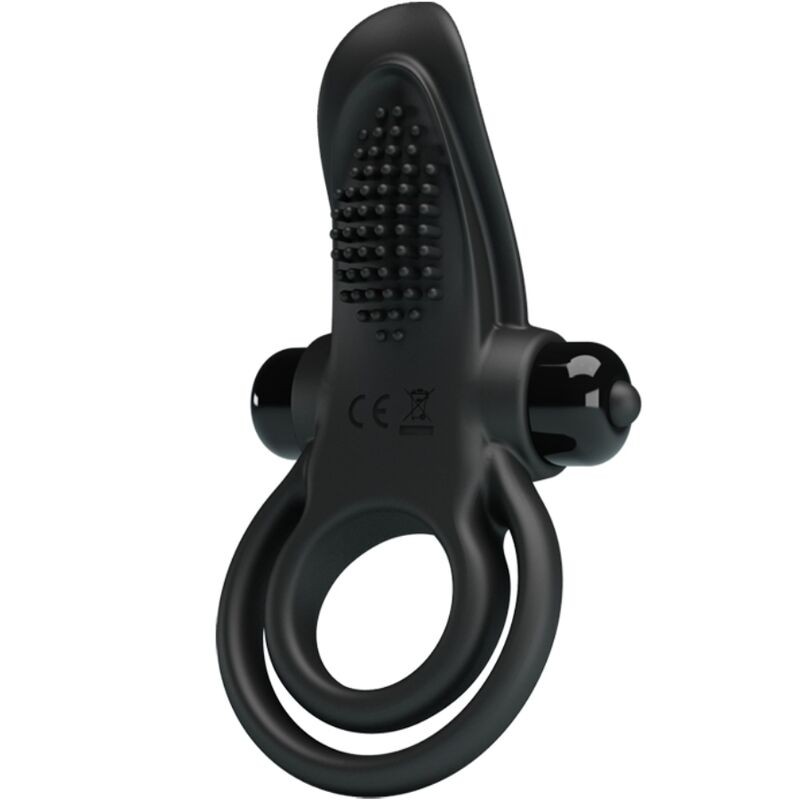 PRETTY LOVE - DOUBLE ANNEAU VIBRANT STIMULATEUR DE CLITORIS 10 VIBRATIONS NOIR PRETTY LOVE - DOUBLE ANNEAU VIBRANT STIMULATEUR DE CLITORIS 10 VIBRATIONS NOIR