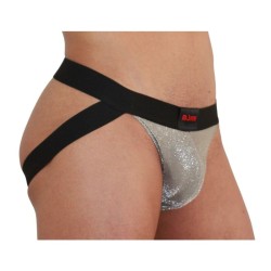 BURN - 001 JOCK SHINY BEIGE - BLACK S