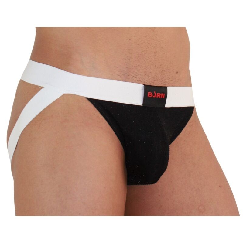 BURN - 004 JOCK GLÄNZEND SCHWARZ - WEISS S