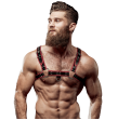 FETISH SUBMISSIVE ATTITUDE - BRUSTHARNESS AUS ÖKOLEDER FÜR HERREN SCHWARZ-ROT FETISH SUBMISSIVE ATTITUDE - BRUSTHARNESS AUS ÖKOLEDER FÜR HERREN SCHWARZ-ROT