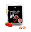 SECRETPLAY - ENSEMBLE DE BOULES BRÉSILIENNES FRAISE ET CHAMPAGNE SECRETPLAY - ENSEMBLE DE BOULES BRÉSILIENNES FRAISE ET CHAMPAGNE