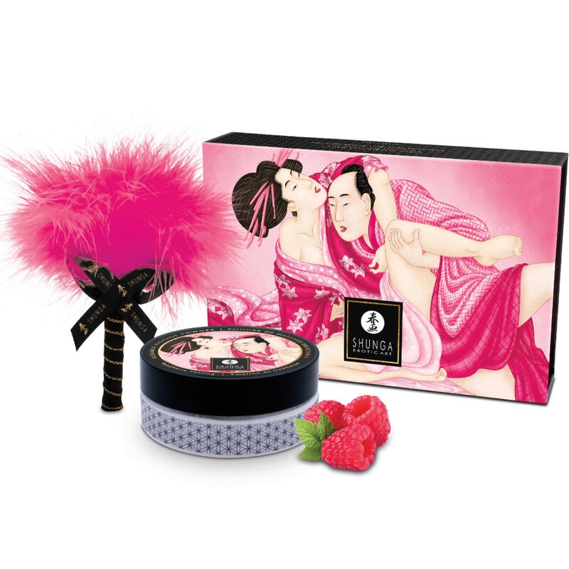 SHUNGA - KIT POLVERE DA MASSAGGIO ALIMENTARE LAMPONE SHUNGA - KIT POLVERE DA MASSAGGIO ALIMENTARE LAMPONE