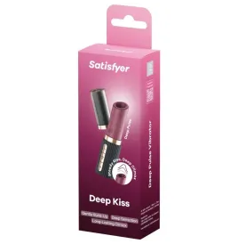 SATISFYER - DEEP KISS WAVE CLITORIS STIMULATOR GARNET - BLACK
