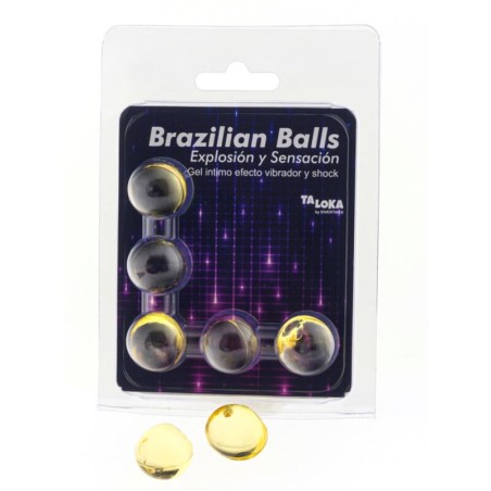 TALOKA - 5 BALLES BRÉSILIENNES VIBRANT and EFFET DE CHOC GEL EXCITANT