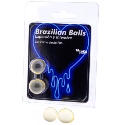 TALOKA - 2 BRAZILIAN BALLS COLD and VIBRATION EFFECT EXCITING GEL