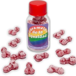 DIABLO PICANTE - 12 STRAWBERRY-CHERRY PENIS SHAPE EQUALITY CANDIES