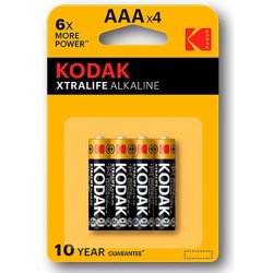 KODAK - BATTERIA ALCALINA XTRALIFE AAA LR03 BLISTER 4