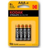 KODAK - XTRALIFE ALKALINE BATTERY AAA LR03 BLISTER 4