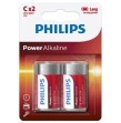 PHILIPS - PLAQUETTE PHILIPS POWER ALCALINE PILA C LR14 2 PHILIPS - PLAQUETTE PHILIPS POWER ALCALINE PILA C LR14 2