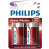PHILIPS - POWER ALKALINE PILA D LR20 PACK 2