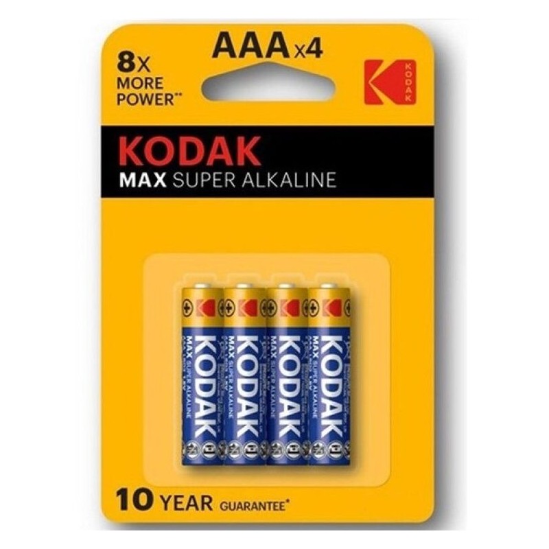 KODAK - MAX SUPER ALKALINE BATTERIE AAA LR03 BLISTER 4