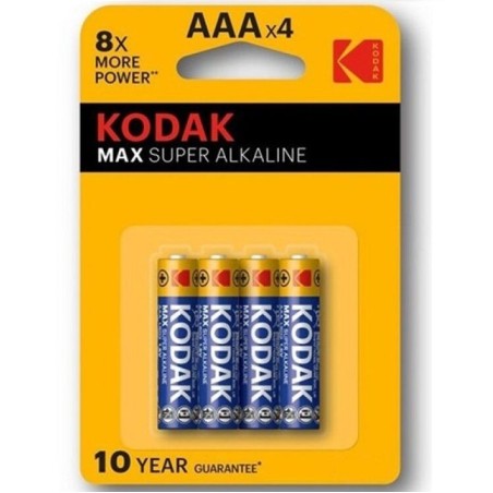 KODAK - MAX SUPER ALKALINE BATTERY AAA LR03 BLISTER 4