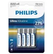 PHILIPS - PILE ULTRA ALCALINE AAA LR03 4 UNITÉ PHILIPS - PILE ULTRA ALCALINE AAA LR03 4 UNITÉ