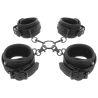 FETISH SUBMISSIVE - SET OF HAND AND ANKLE HANDCUFFS WITH NOPRENE LINING