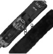 DARKNESS - BLACK ADJUSTABLE LEATHER HANDCUFFS WITH PADLOCK