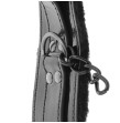 DARKNESS - ADJUSTABLE BLACK LEATHER ANKLE HANDCUFFS WITH PADLOCK