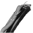 DARKNESS - ADJUSTABLE BLACK LEATHER ANKLE HANDCUFFS WITH PADLOCK